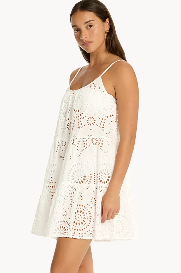 Women Sea Level Ibiza Tie Back Short Sundress