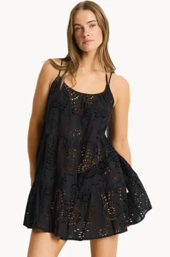 Women Sea Level Ibiza Tie Back Short Sundress