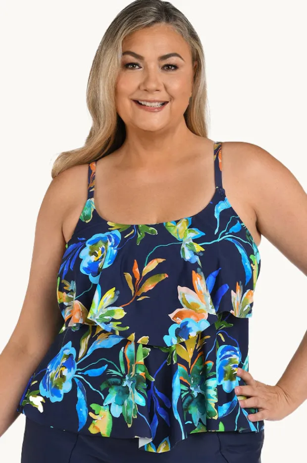 Women Maxine Vineyard Tiered Tankini Separate +
