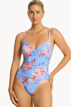 Women Sea Level Indochine Cross Front Scoop Back One Piece