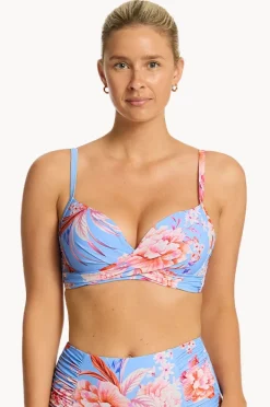 Women Sea Level Indochine D/DD Cup Cross Front Bra