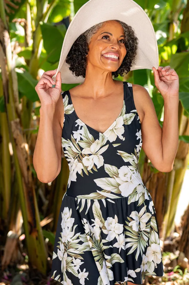 Women Maxine Island Greenery Swim Dress