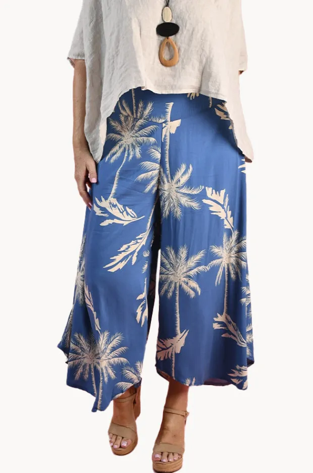 Women Bodacious Island Palm Sydney Wide Leg Pant