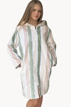Women Back Beach Co Island Hooded Towelling Robe S/M