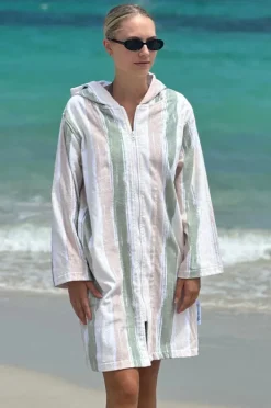 Women Back Beach Co Island Hooded Towelling Robe S/M