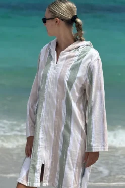 Women Back Beach Co Island Hooded Towelling Robe S/M