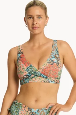 Women Sea Level Java Cross Front Bra