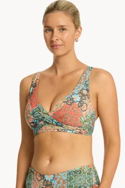Women Sea Level Java Cross Front Bra