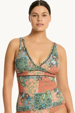 Women Sea Level Java Spliced Longline Tri Tankini Separate