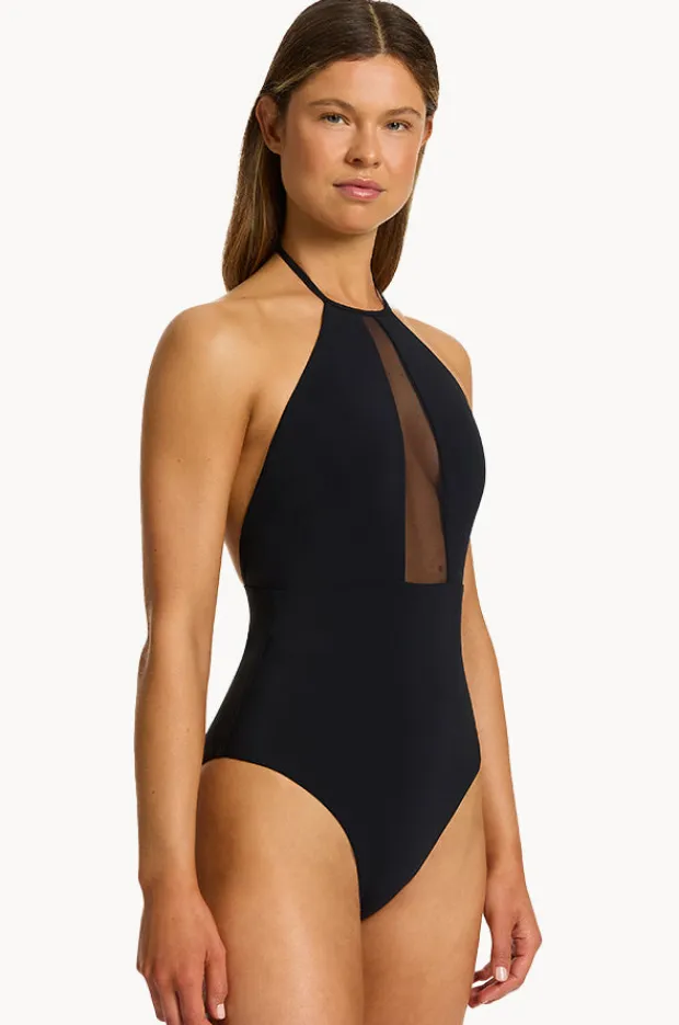 Women Jets et Lure High Neck One Piece