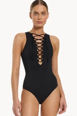 Women Jets Joali Tie Front Plunge One Piece