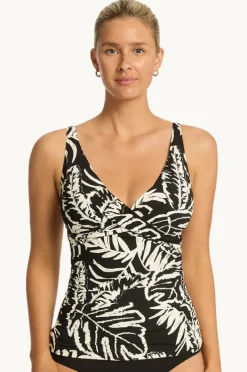 Women Sea Level Jungle Book Cross Front Tankini Separate