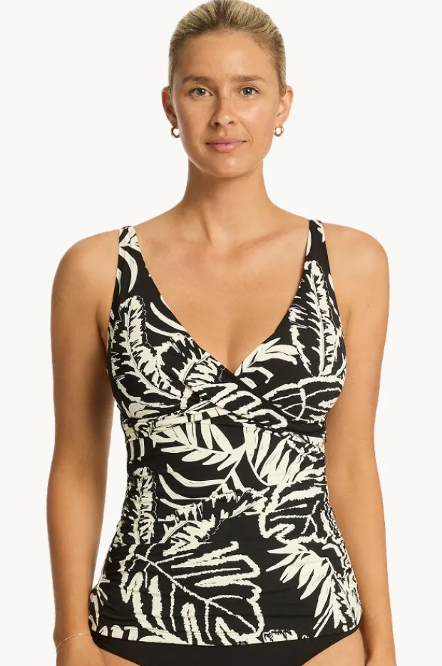 Women Sea Level Jungle Book Cross Front Tankini Separate