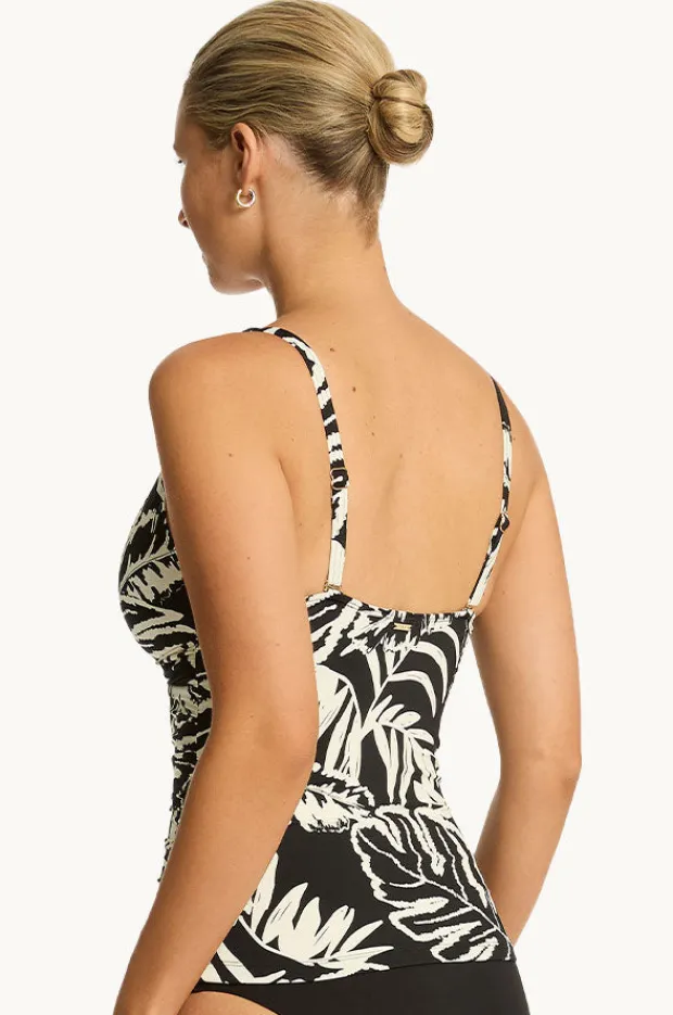 Women Sea Level Jungle Book Cross Front Tankini Separate