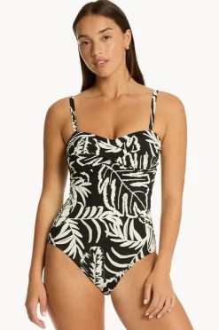Women Sea Level Jungle Book Twist Bandeau One Piece