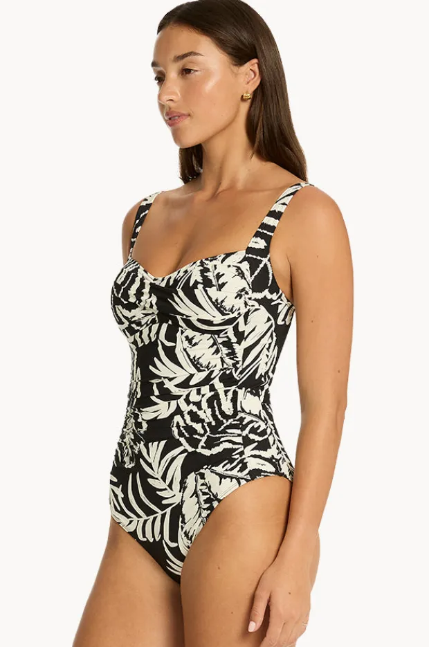 Women Sea Level Jungle Book Twist Front One Piece