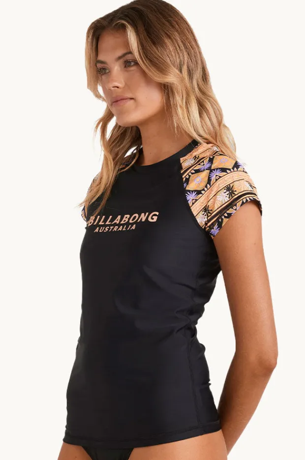 Women Billabong Just For You Wahine Short Sleeve Suntop