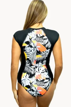 Women Salty Ink Kailani Reef Short Sleeve Sunsuit