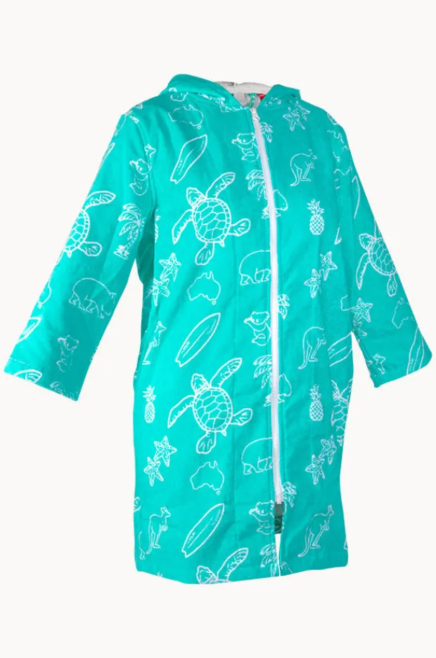 Back Beach Co Kids Australia Hooded Towel Robe 7-11Y