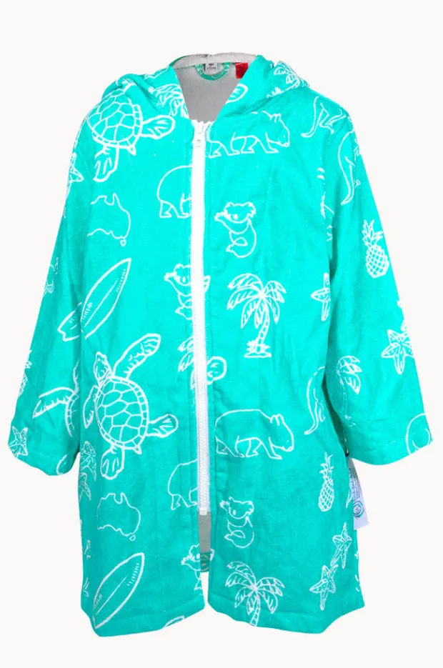 BOY Back Beach Co Kids Australia Hooded Towel Robe 3-5Y