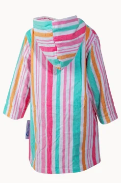 Back Beach Co Kids Hawaiian Stripe Hooded Towel Robe 5-7Y