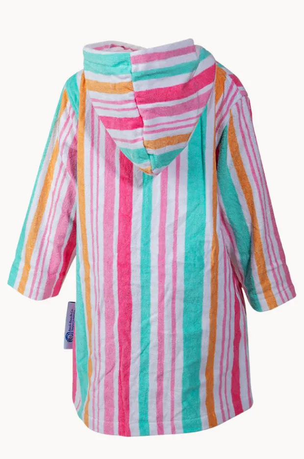 Back Beach Co Kids Hawaiian Stripe Hooded Towel Robe 3-5Y