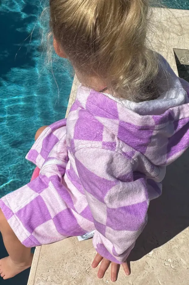 BOY Back Beach Co Kids Ocean Drifter Hooded Towelling Robe 3-5Y