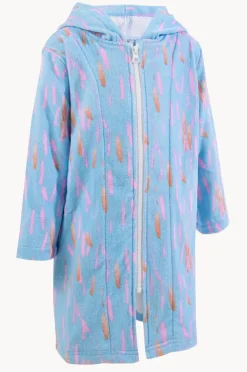 Back Beach Co Kids Pastel Breeze Hood Towel Robe 3-5Y