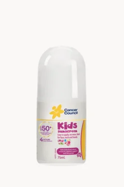 Women Cancer Council Australia Kids Roll On Sunscreen 50+ 75ml