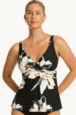 Women Sea Level La Luna Cross Front Swing Tankini Separate