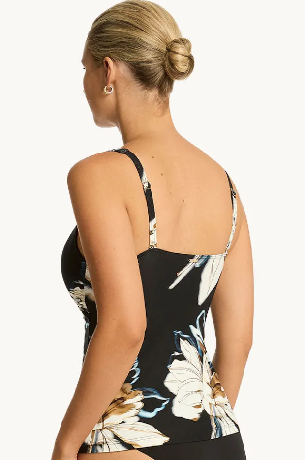 Women Sea Level La Luna Cross Front Swing Tankini Separate