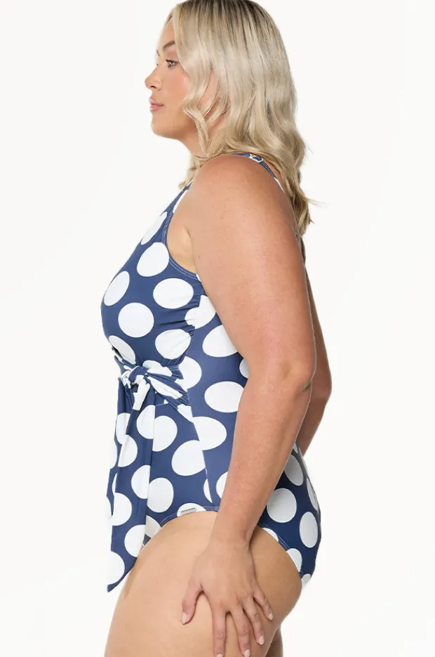 Women Capriosca Large Polka Dot Tie Waist One Piece