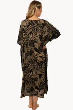 Women Sundrenched Leaf Betelnut Long Kaftan