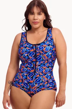 Women Funkita Leaf Blower DD/E Cup Zip Front One Piece