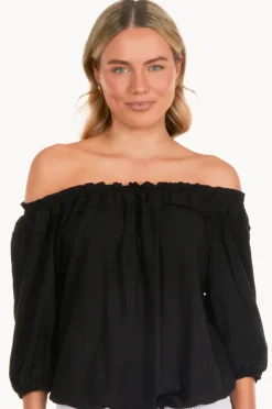 Women Bodacious Leaf Peasant Top