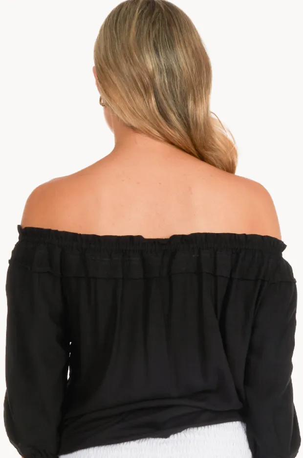 Women Bodacious Leaf Peasant Top