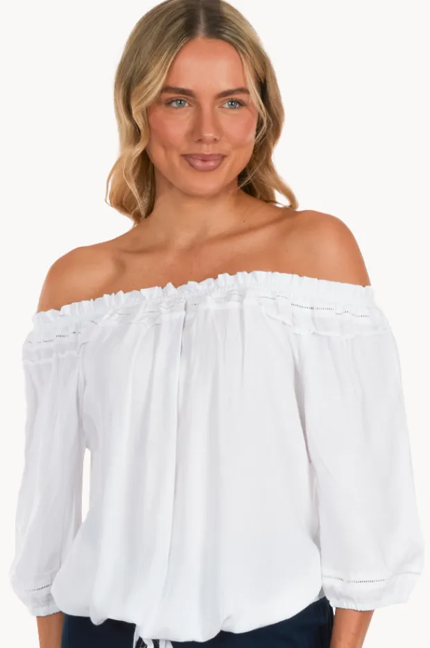 Women Bodacious Leaf Peasant Top