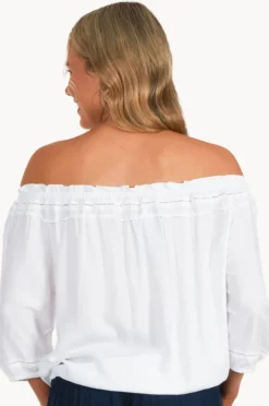 Women Bodacious Leaf Peasant Top