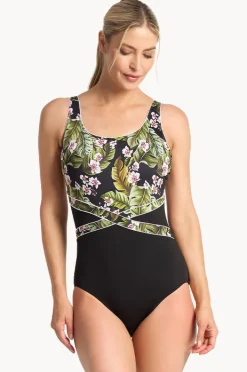 Women Poolproof Leafique Splice One Piece