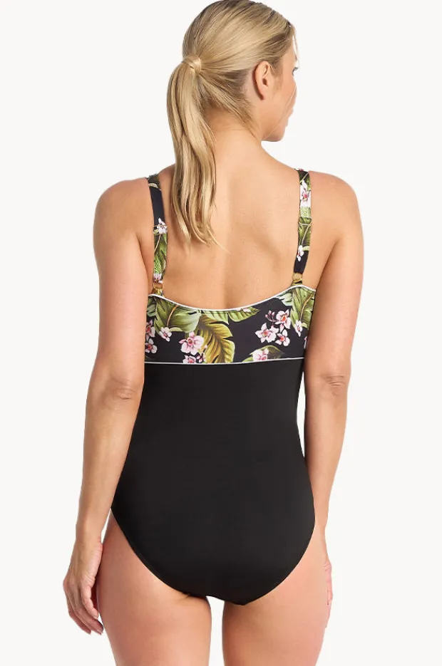 Women Poolproof Leafique Splice One Piece