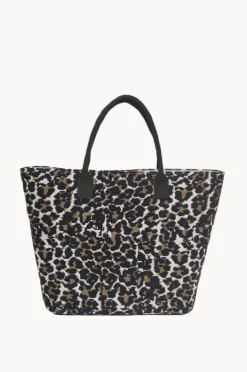 Women Cherry Red Leopard Beach Bag