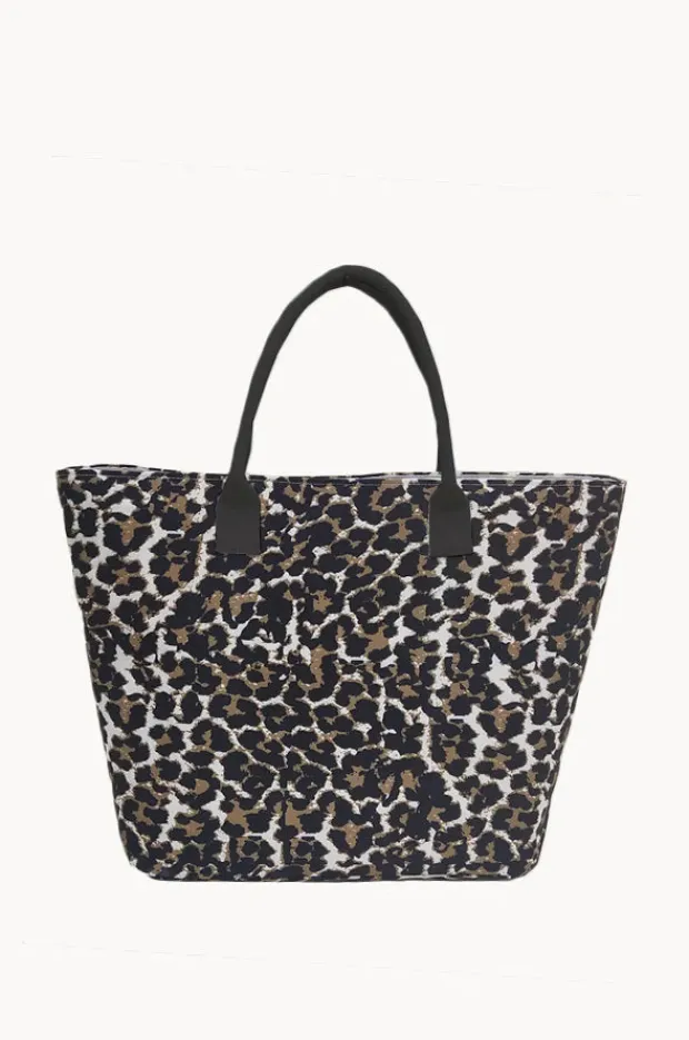 Women Cherry Red Leopard Beach Bag