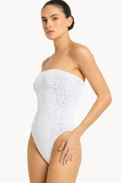 Women Bond-eye Leopard Fane Bandeau One Piece