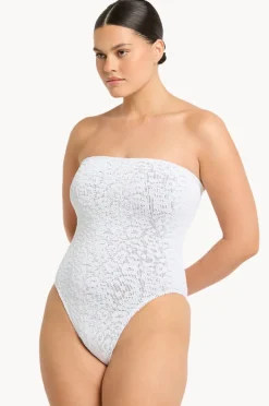 Women Bond-eye Leopard Fane Bandeau One Piece