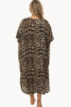 Women Sundrenched Leopard Long Kaftan