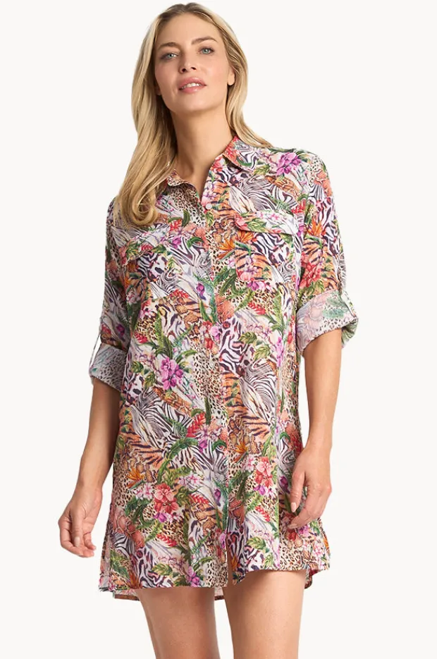 Women Jantzen Lilymaze Button Through Shirt