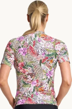 Women Jantzen Lilymaze Short Sleeve Suntop
