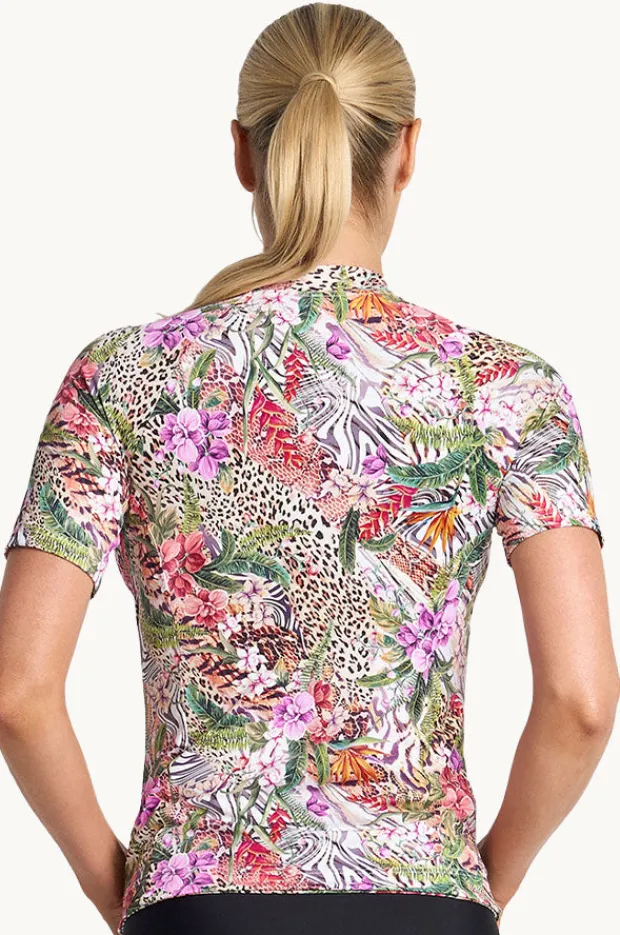 Women Jantzen Lilymaze Short Sleeve Suntop