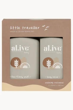 Women Al.ive Body Little Traveller Calm Oatmeal Set