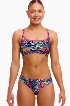 Women Funkita Lolly Leopard Crop Set